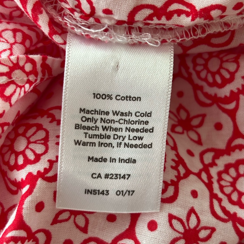 Talbots Patterned Lightweight Cotton Popover Top … - image 3